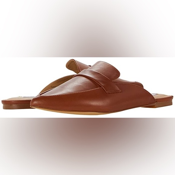 STEVE MADDEN Leather Flavor Flat Mule, Sz 8 - Picture 1 of 9